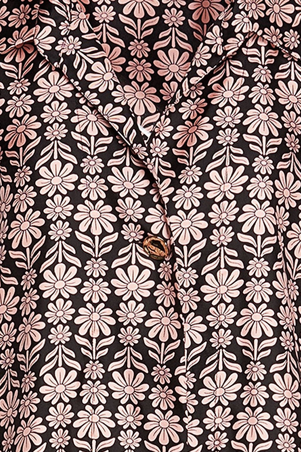 SANDRO Hemdkleid in Minilänge aus Seiden-Twill mit floralem Print