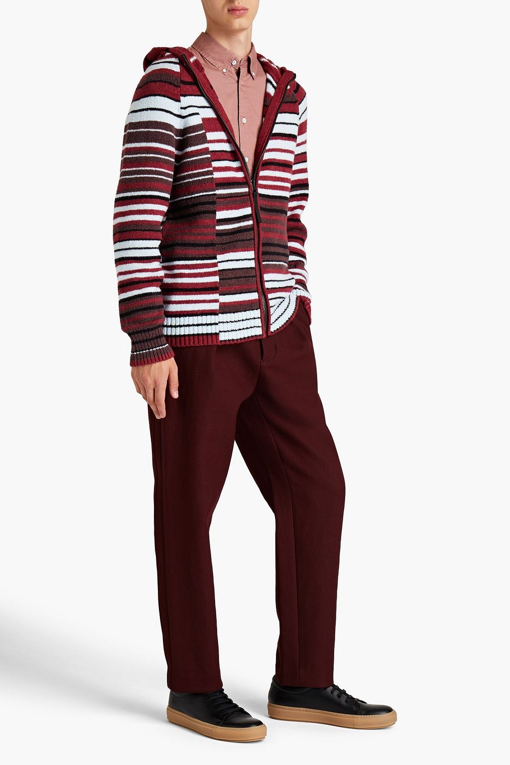 ACNE STUDIOS Hoodie aus einer Baumwollmischung mit Streifen