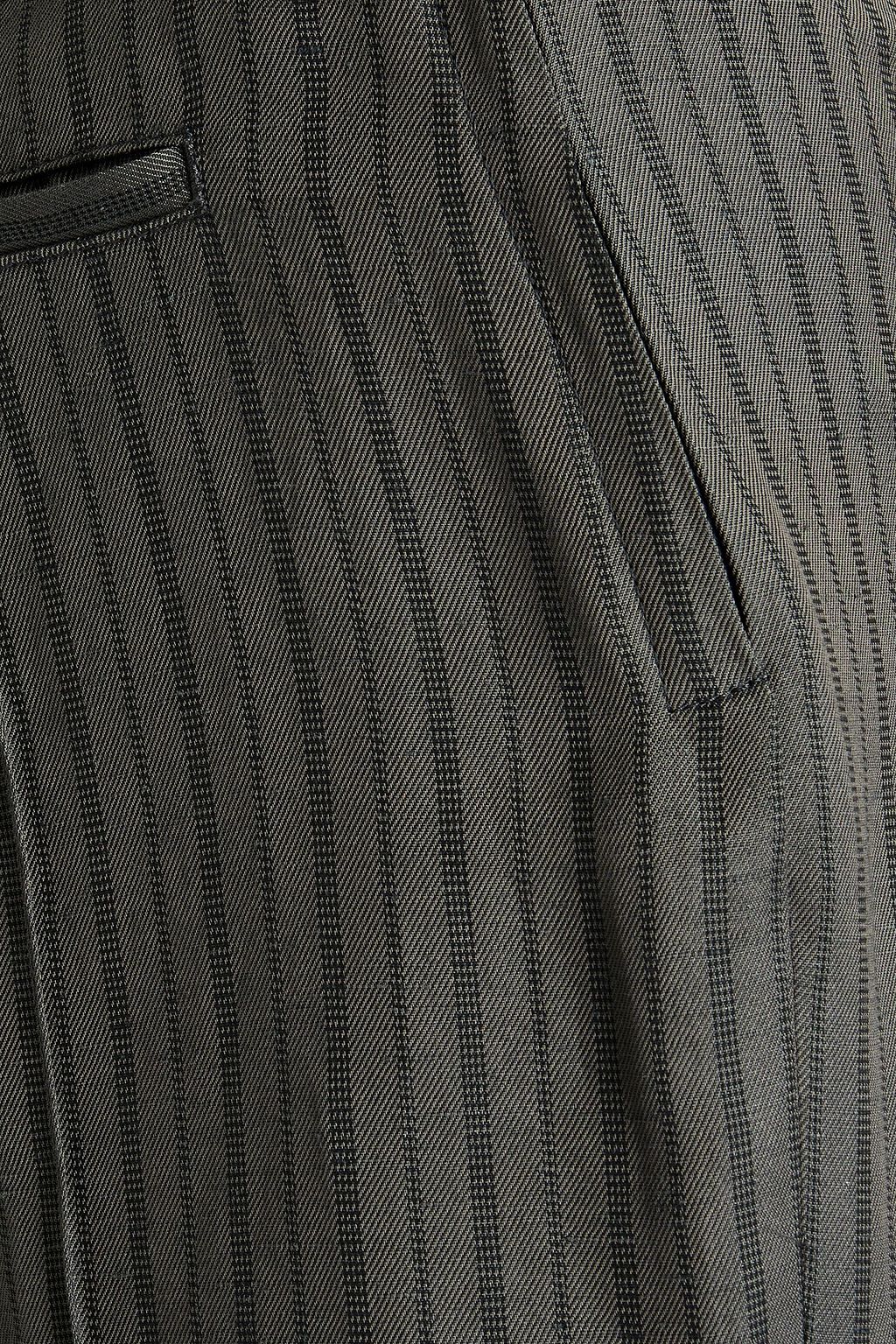 ACNE STUDIOS Striped linen-blend wide-leg pants