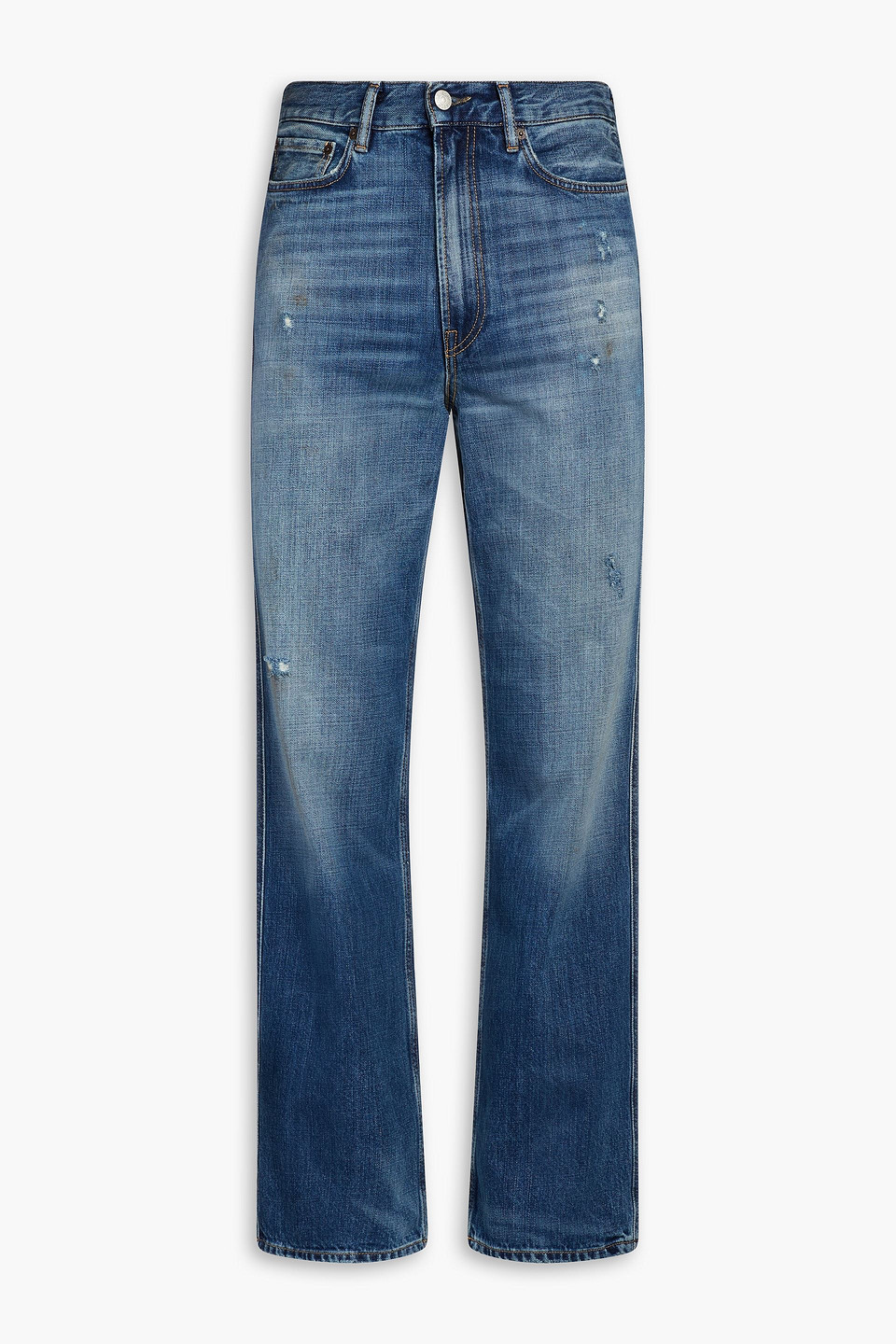 acne studios - distressed faded denim jeans - blue - 28w/ 32l