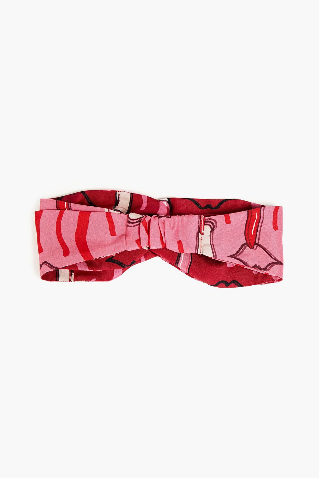 VALENTINO GARAVANI Twisted printed silk-twill headband
