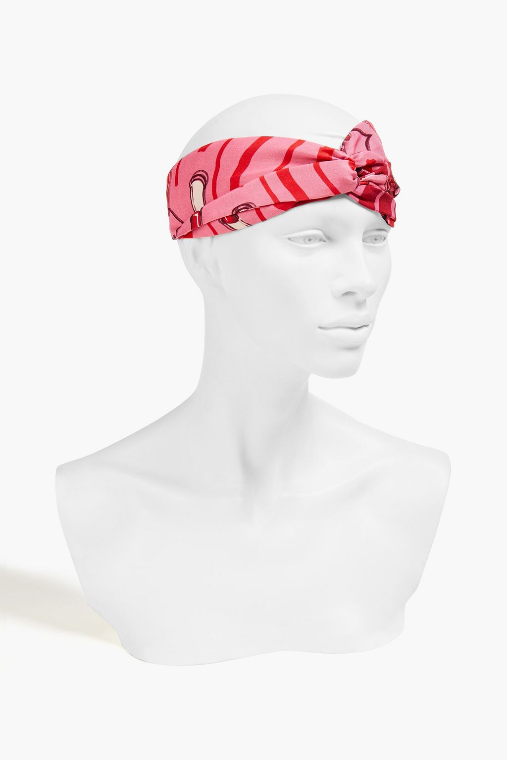 VALENTINO GARAVANI Twisted printed silk-twill headband