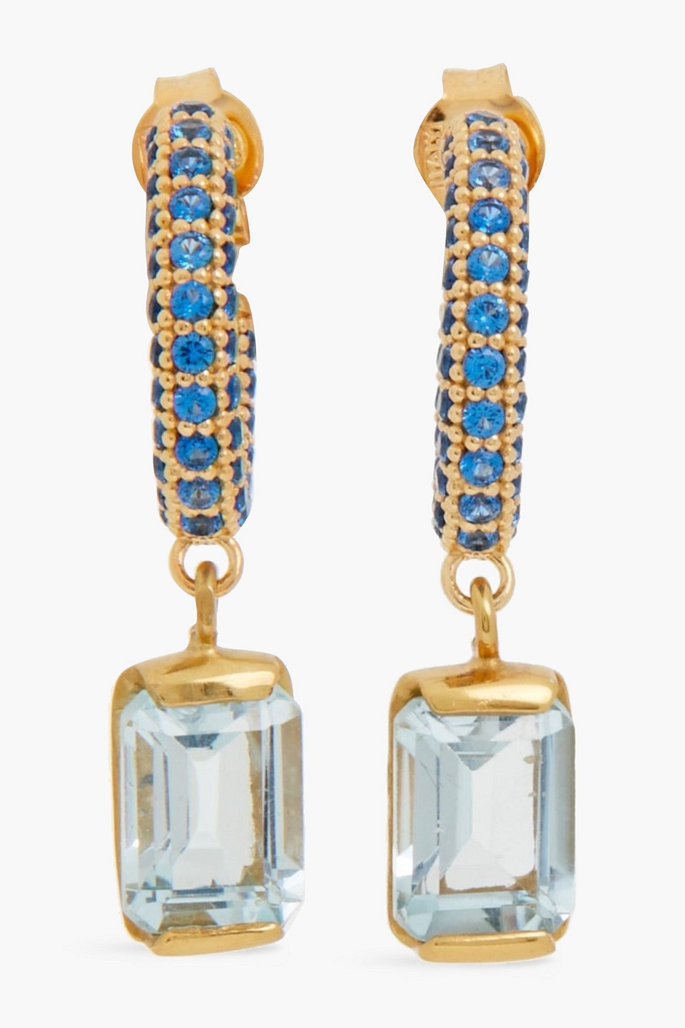 Cornelia Webb 24-karat gold-plated, topaz and crystal earrings