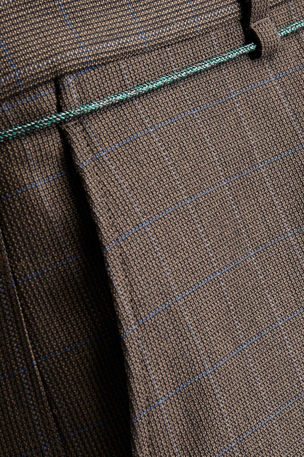 ACNE STUDIOS Bootcut belted checked wool-blend pants