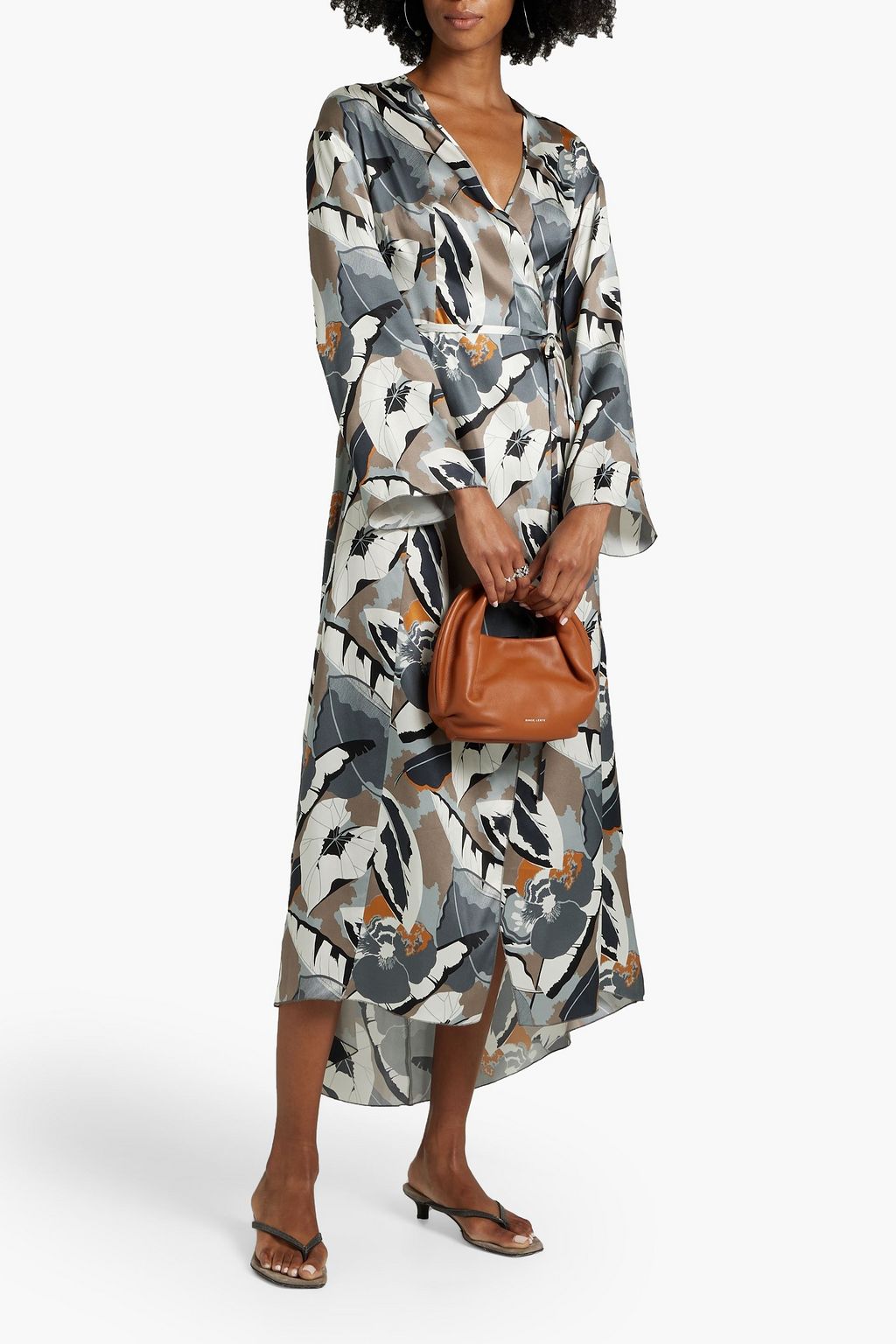 FABIANA FILIPPI Printed silk-satin kimono