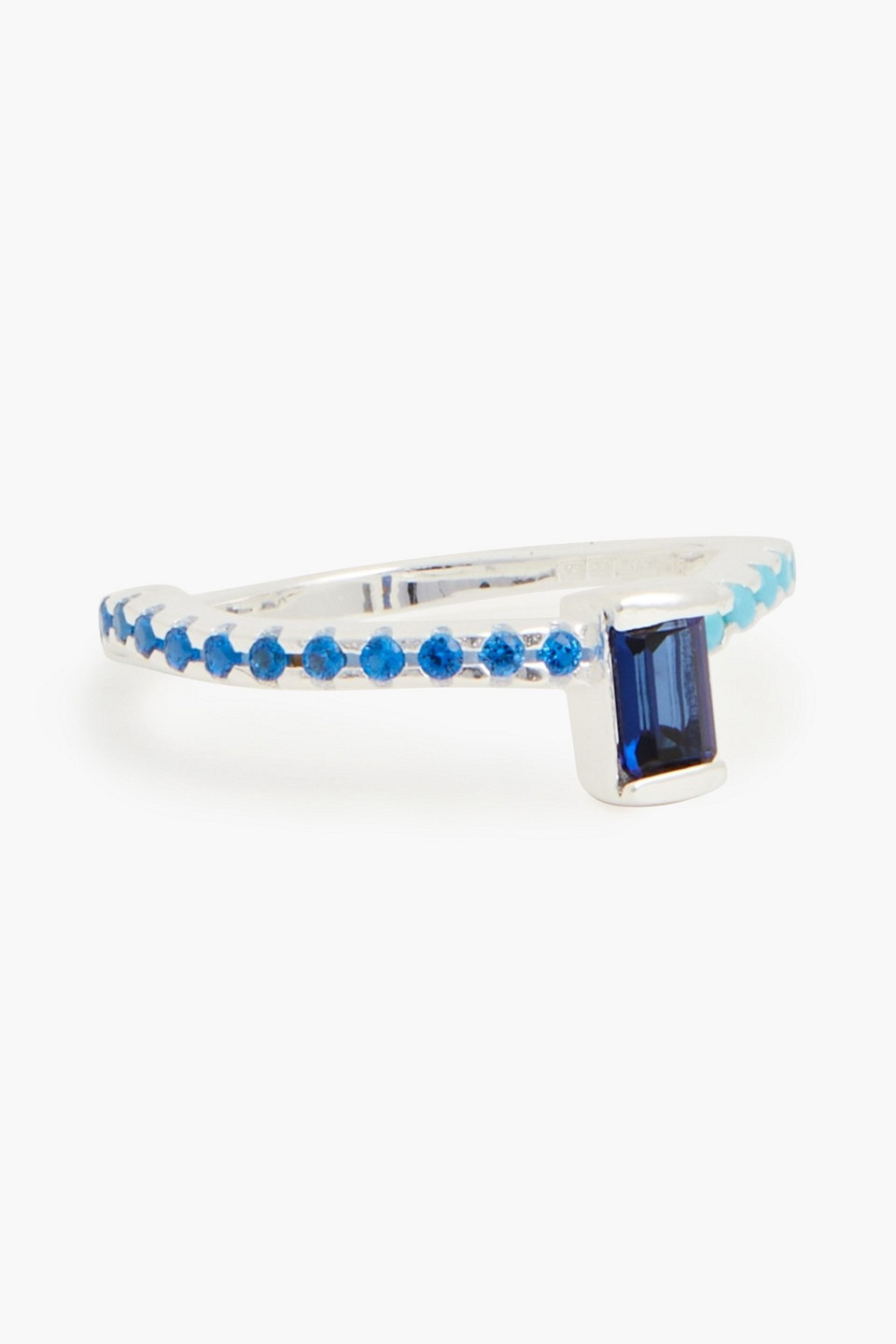 Cornelia Webb Sterling silver, crystal and stone ring