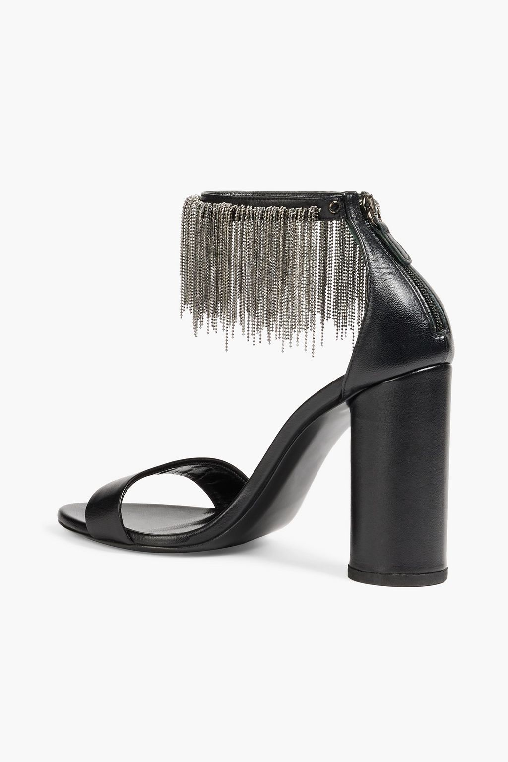 FABIANA FILIPPI Fringed bead-embellished leather sandals