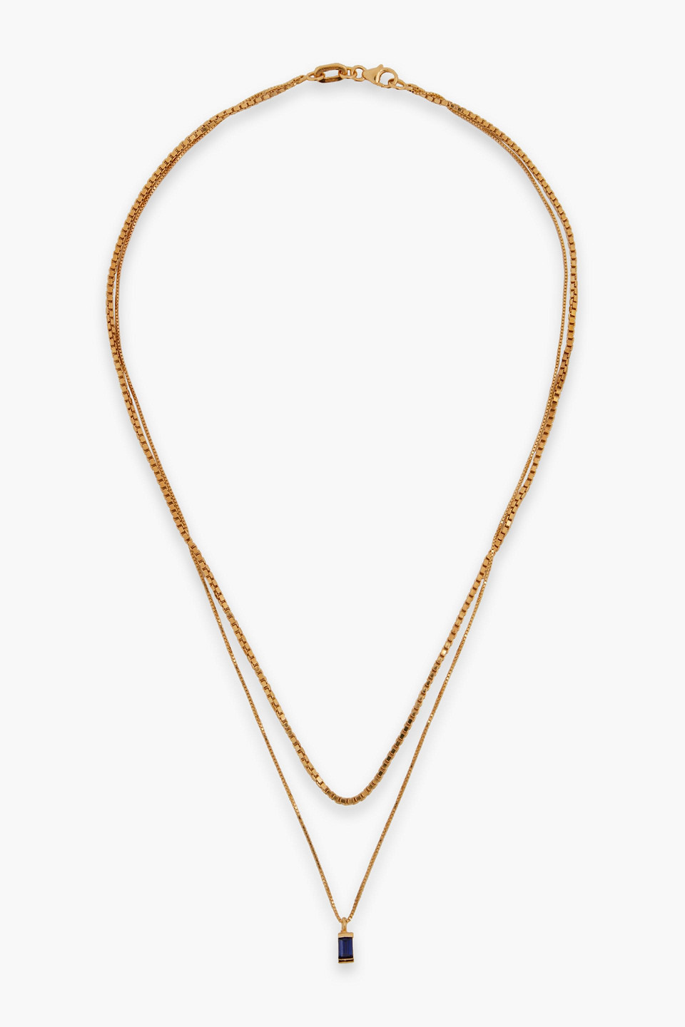 Cornelia Webb 24-karat gold-plated stone necklace