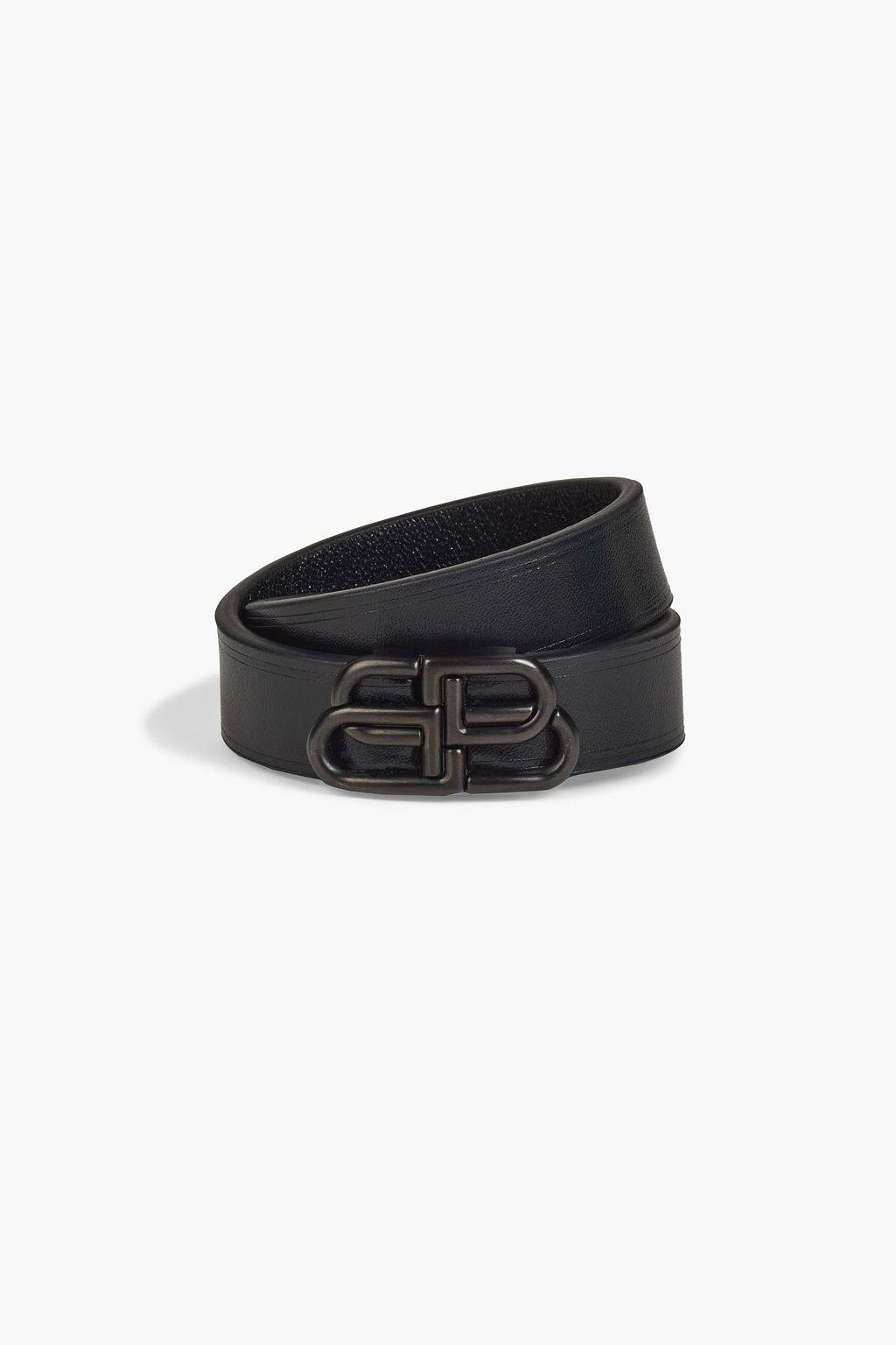 BALENCIAGA BB leather wrap bracelet