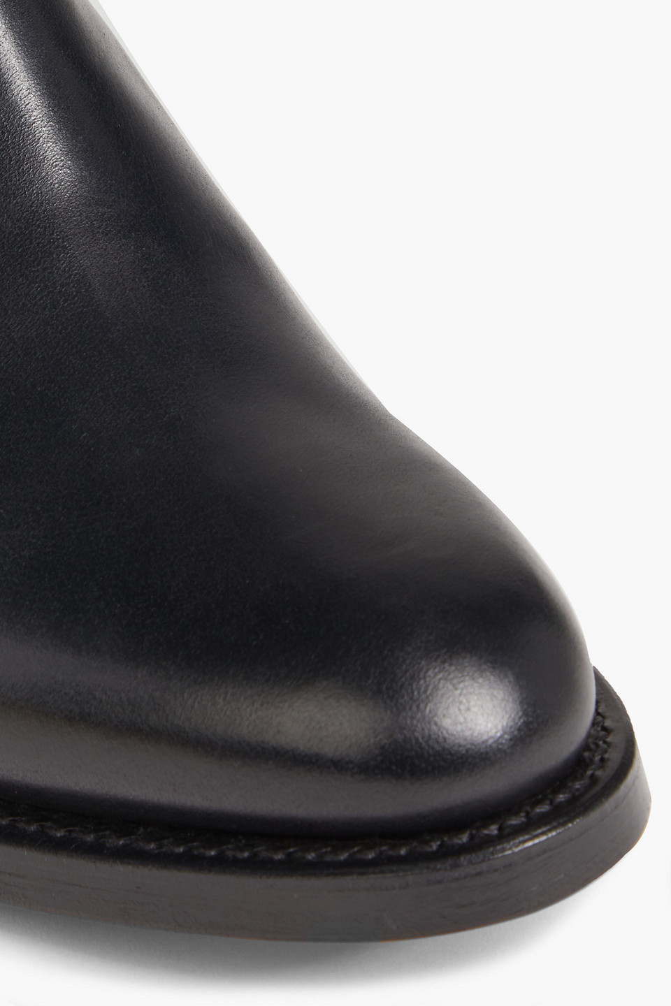 Shop Grenson Nora Leather Chelsea Boots In Black