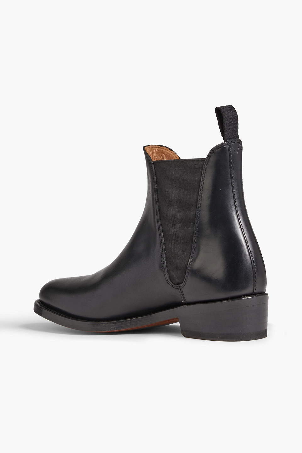 Shop Grenson Nora Leather Chelsea Boots In Black