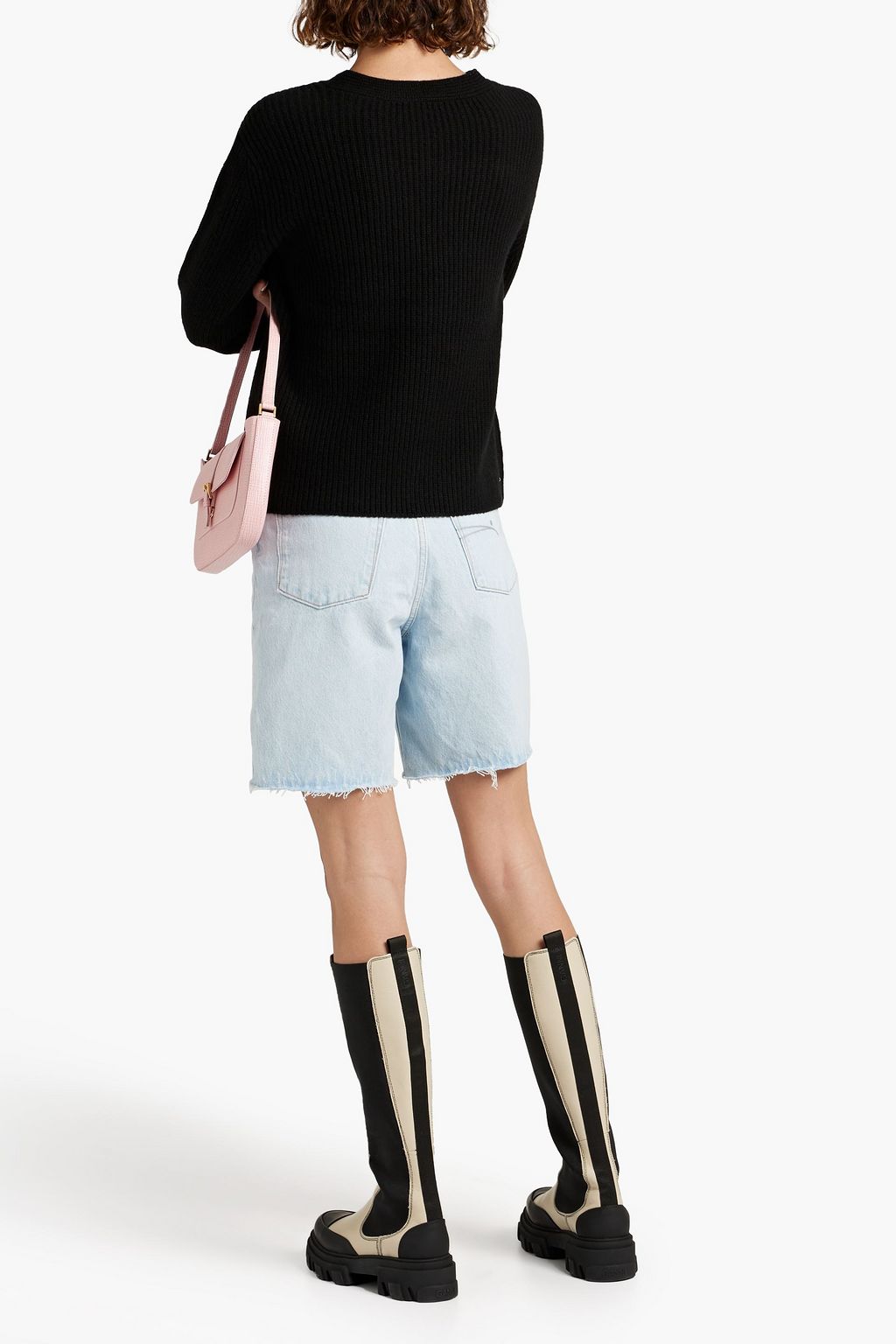 VINCE. Ribbed wool and cashmere-blend sweater
