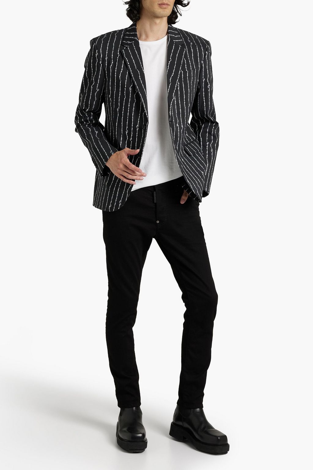 MOSCHINO Printed woven blazer