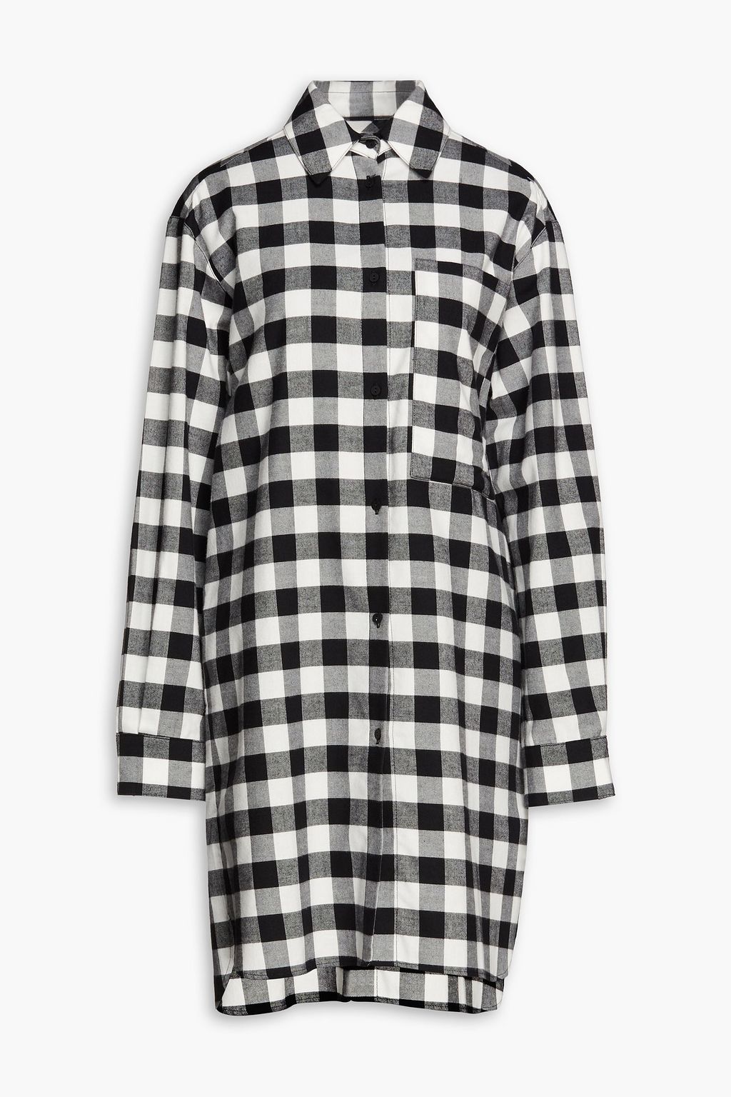 ブラック オーガニックコットンフランネル シャツワンピース チェック Mykke Hofmann The Outnet