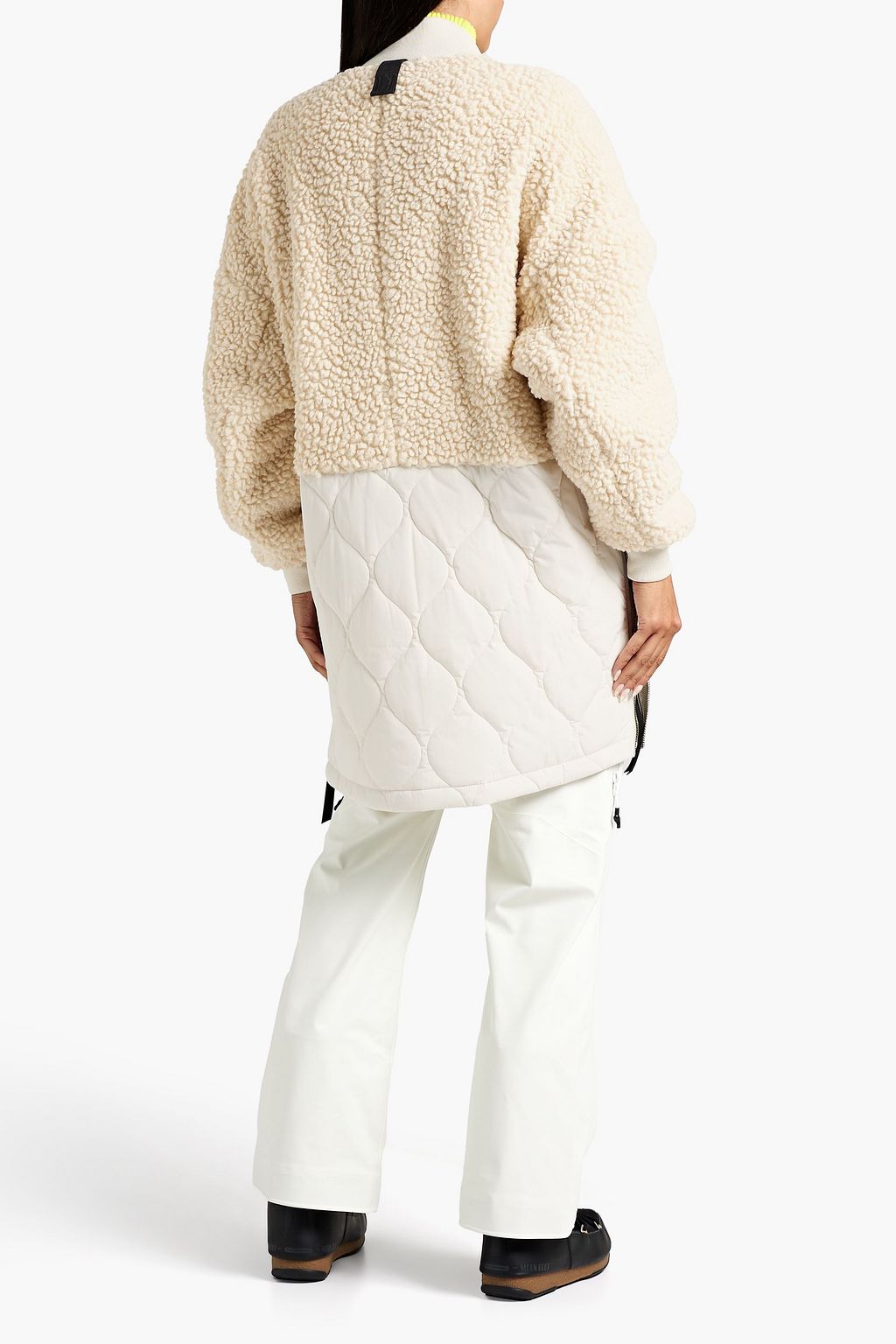 HOLDEN Faux shearling-paneled quilted shell jacket