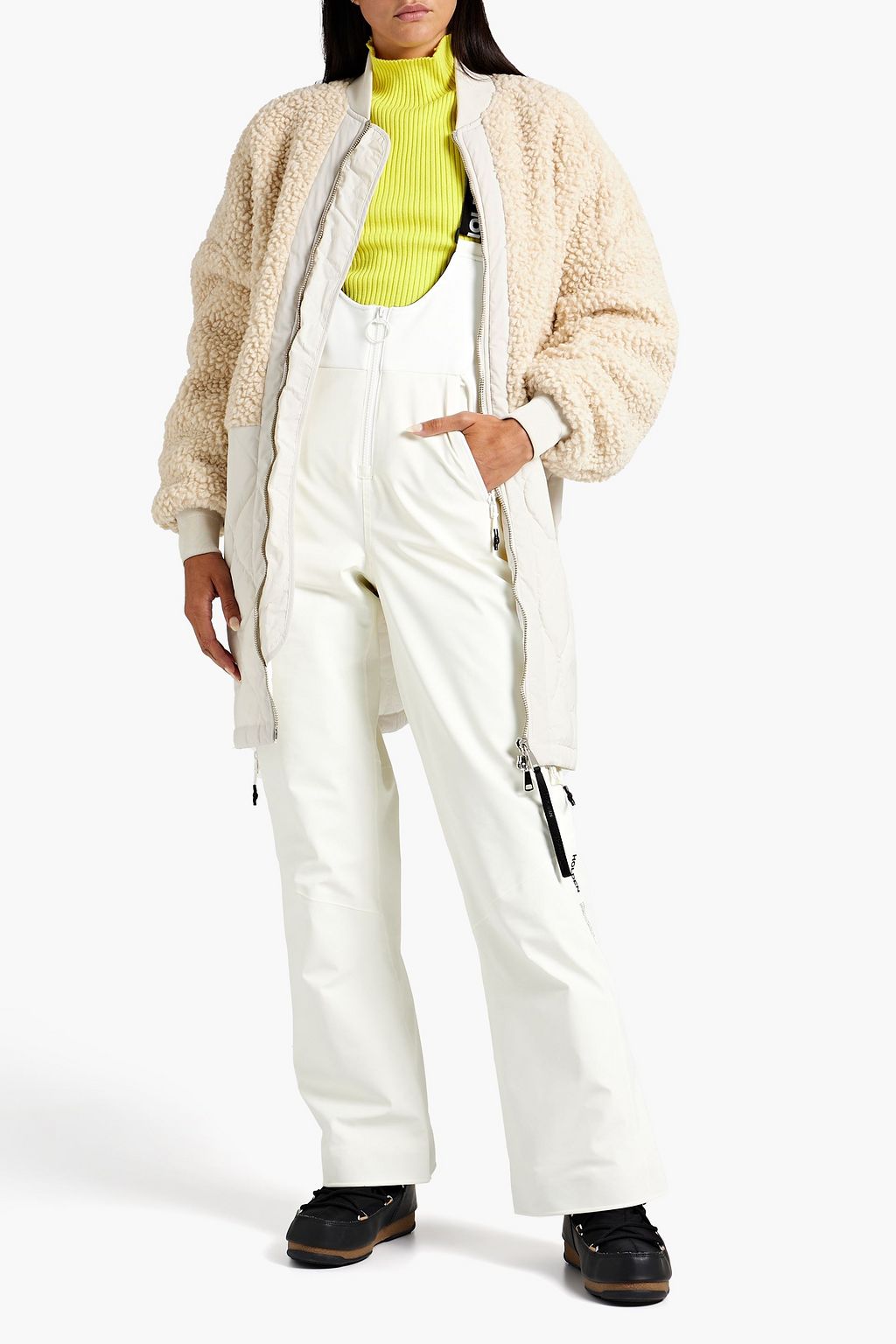 HOLDEN Faux shearling-paneled quilted shell jacket