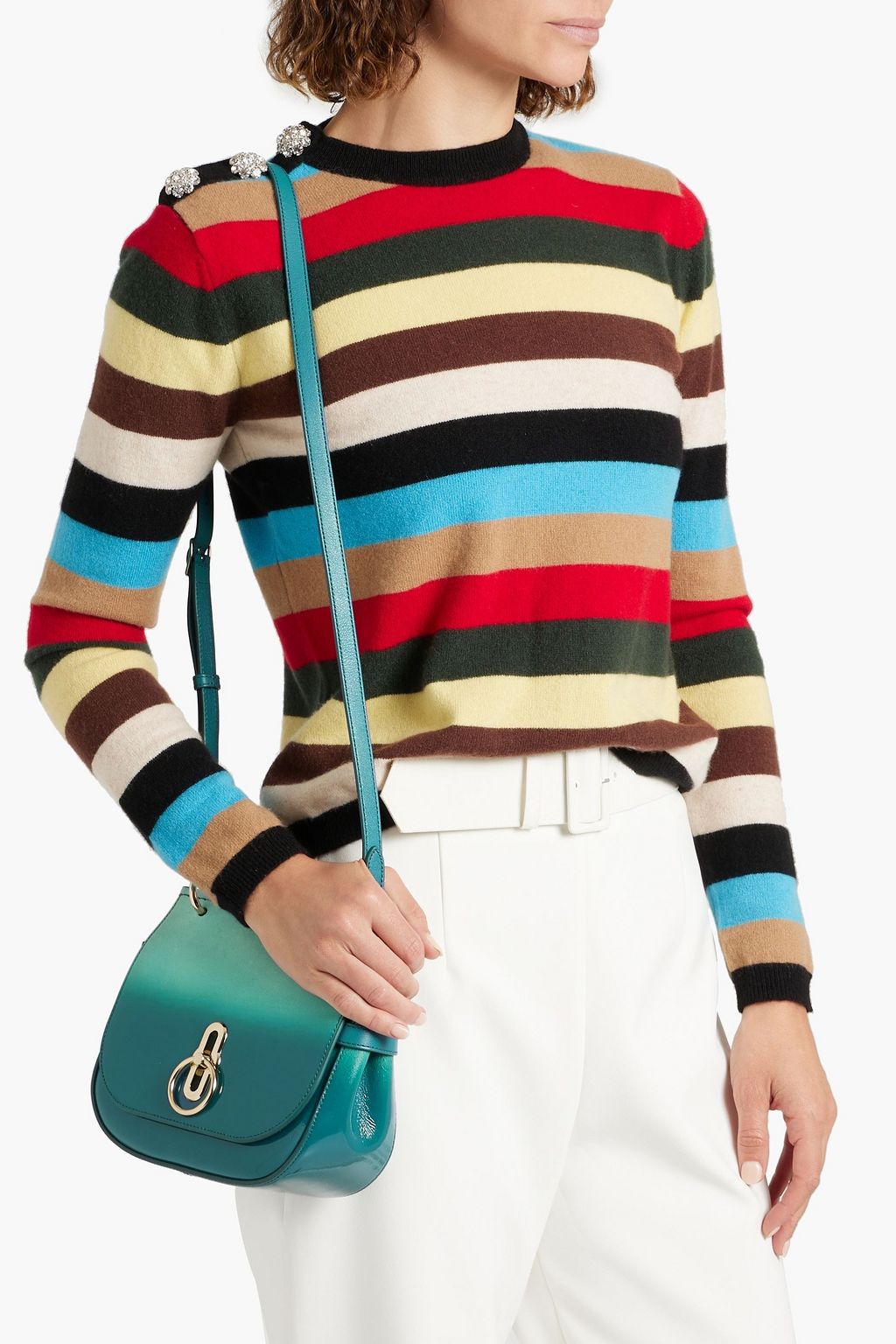 MULBERRY Amberley dégradé smooth and patent-leather shoulder bag
