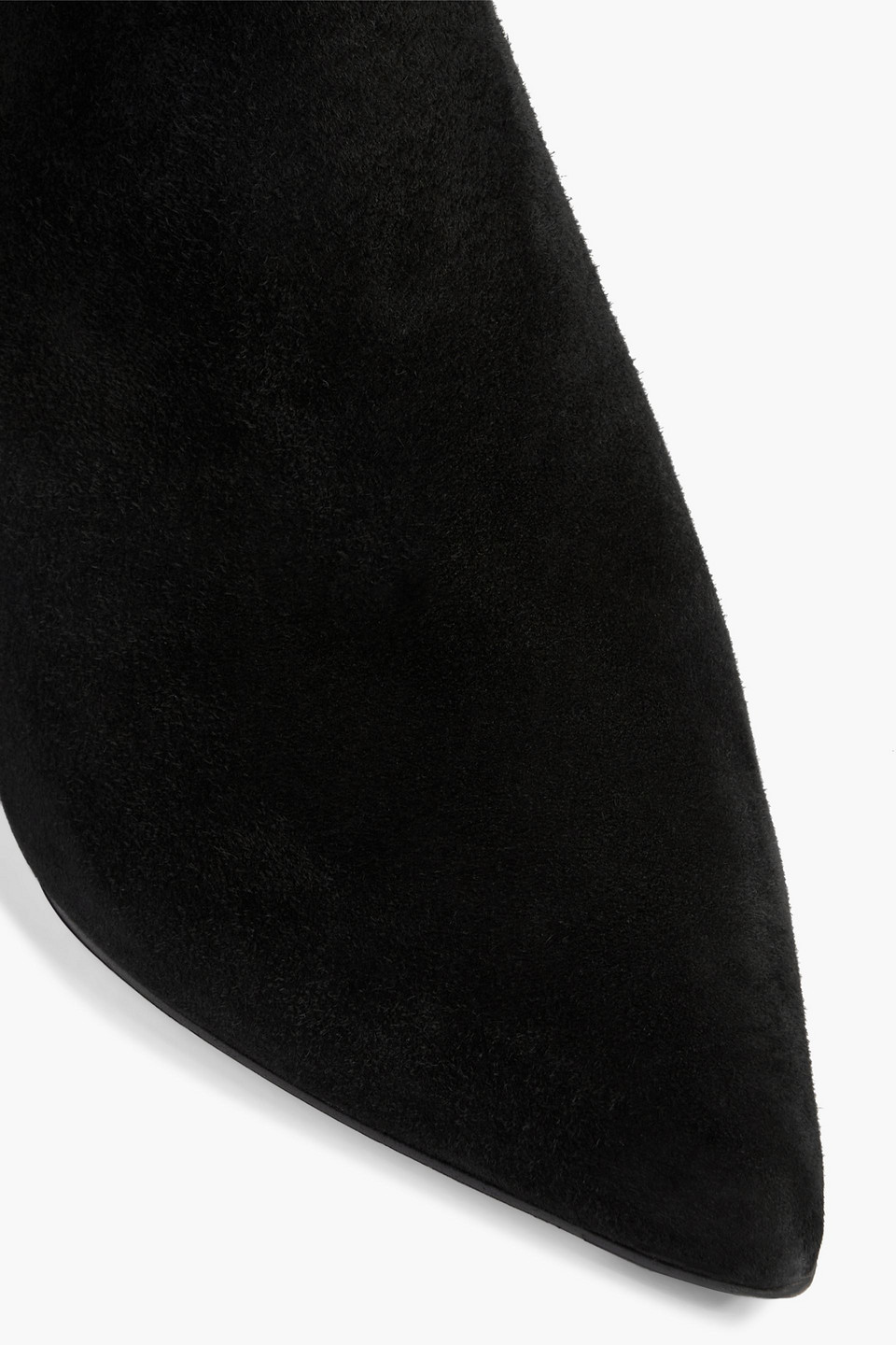 Veronica Beard Nyomi Fringed Suede Ankle Boots In Black