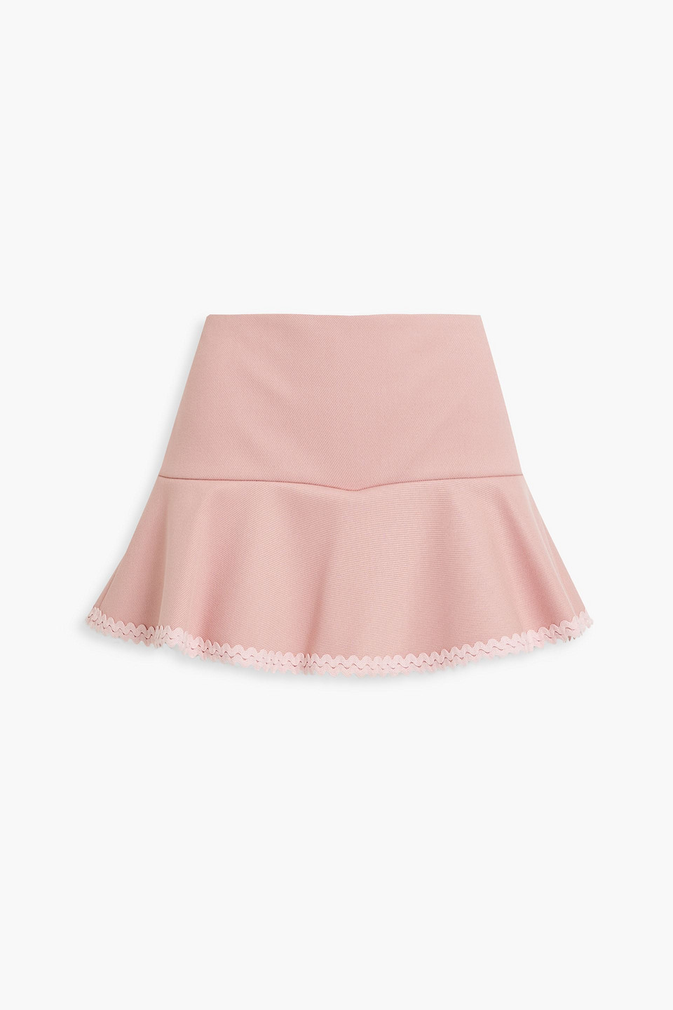 Red Valentino Skirt-effect Twill Shorts In Baby Pink