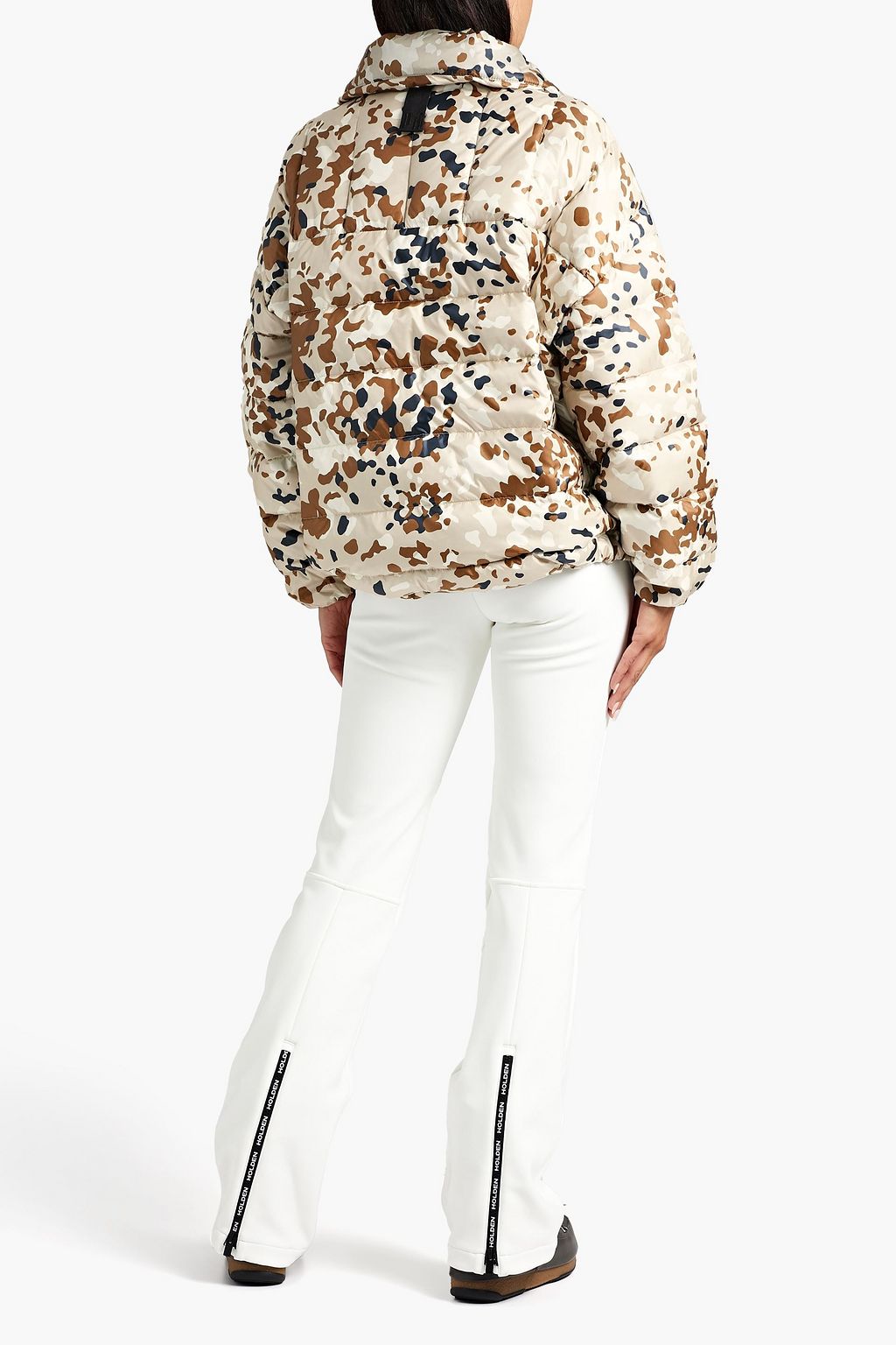 HOLDEN Camouflage-print quilted down half-zip ski jacket