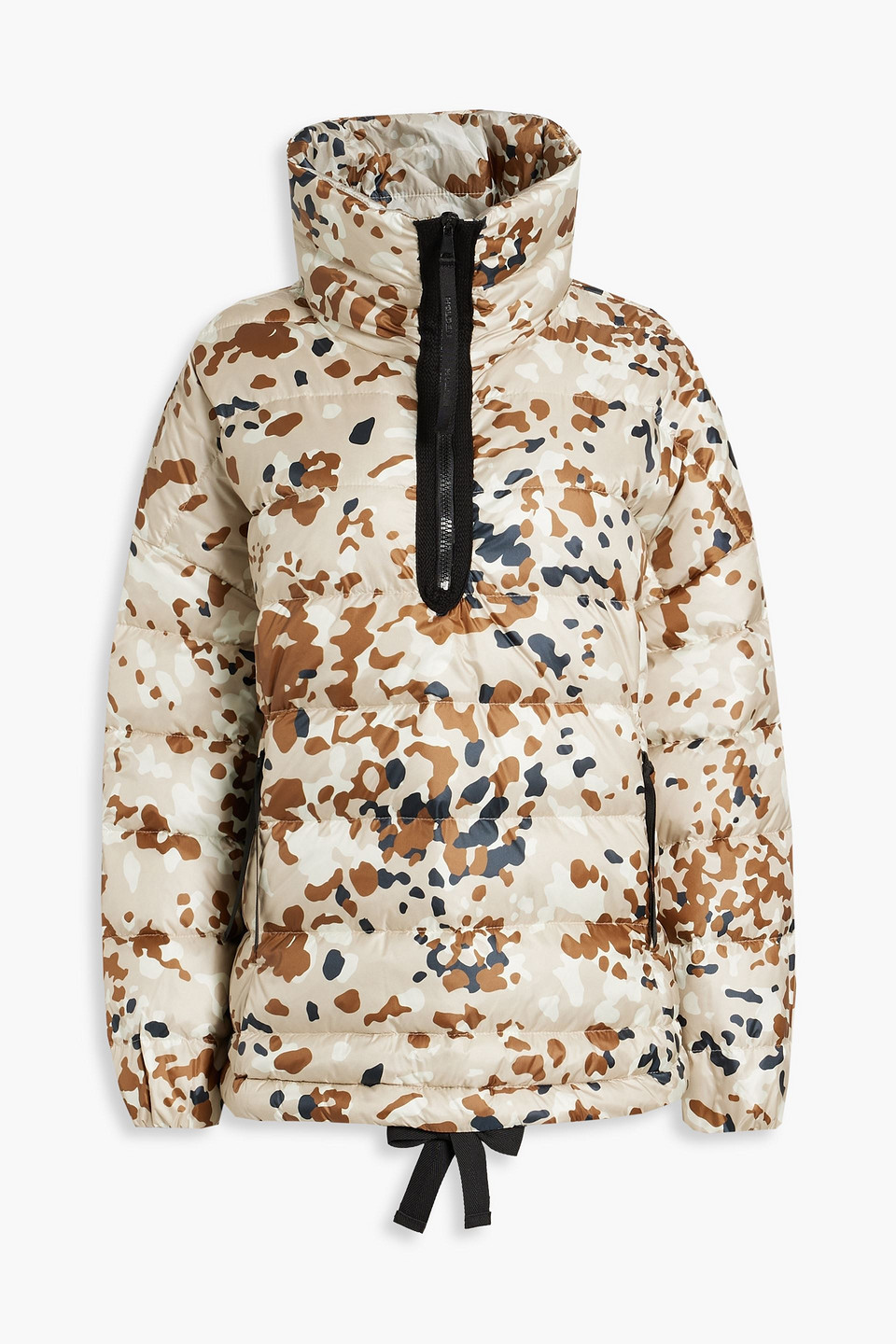 Shop Holden Camouflage-print Quilted Down Half-zip Ski Jacket In Cream