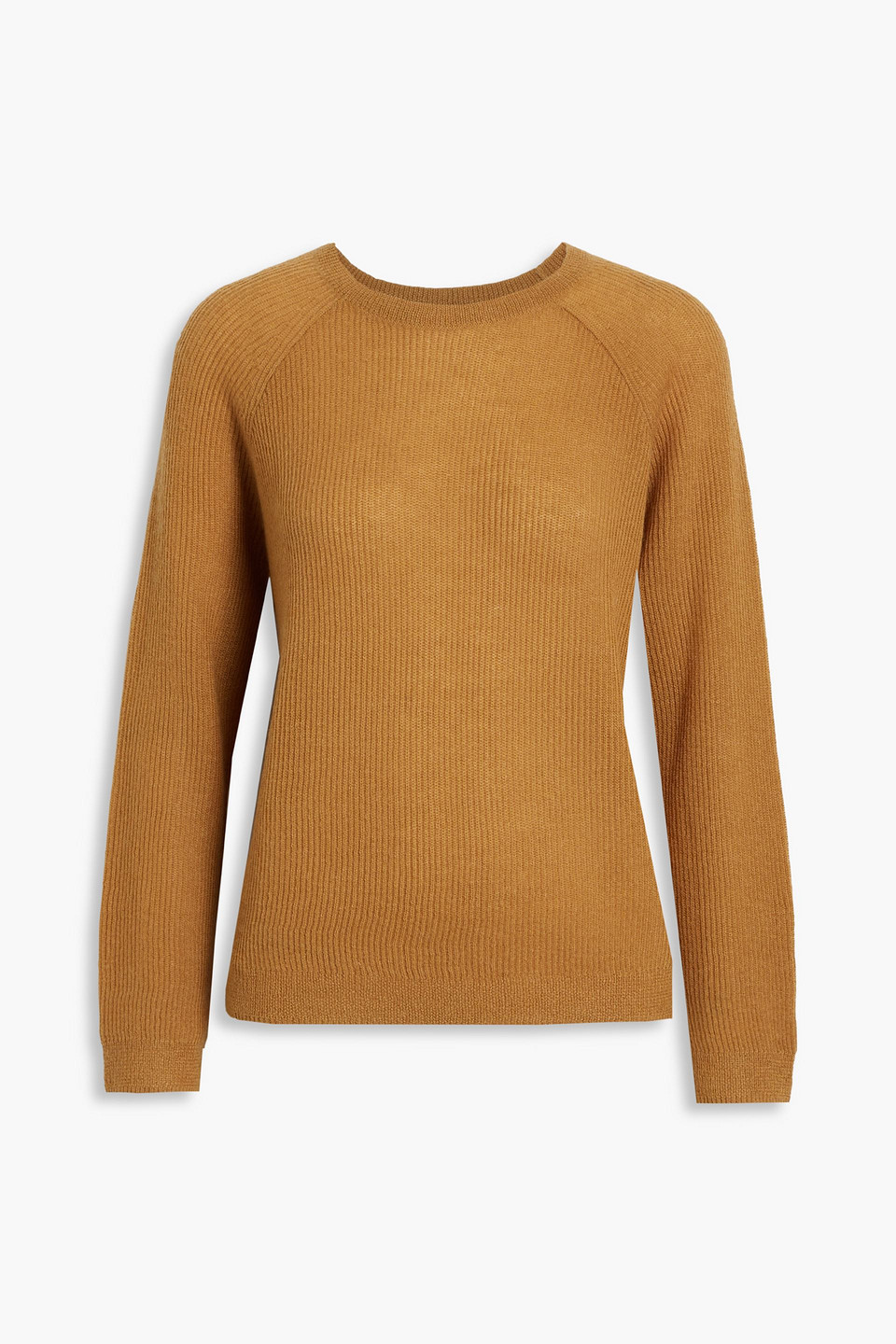 vince. - brushed ribbed-knit sweater - brown - xs