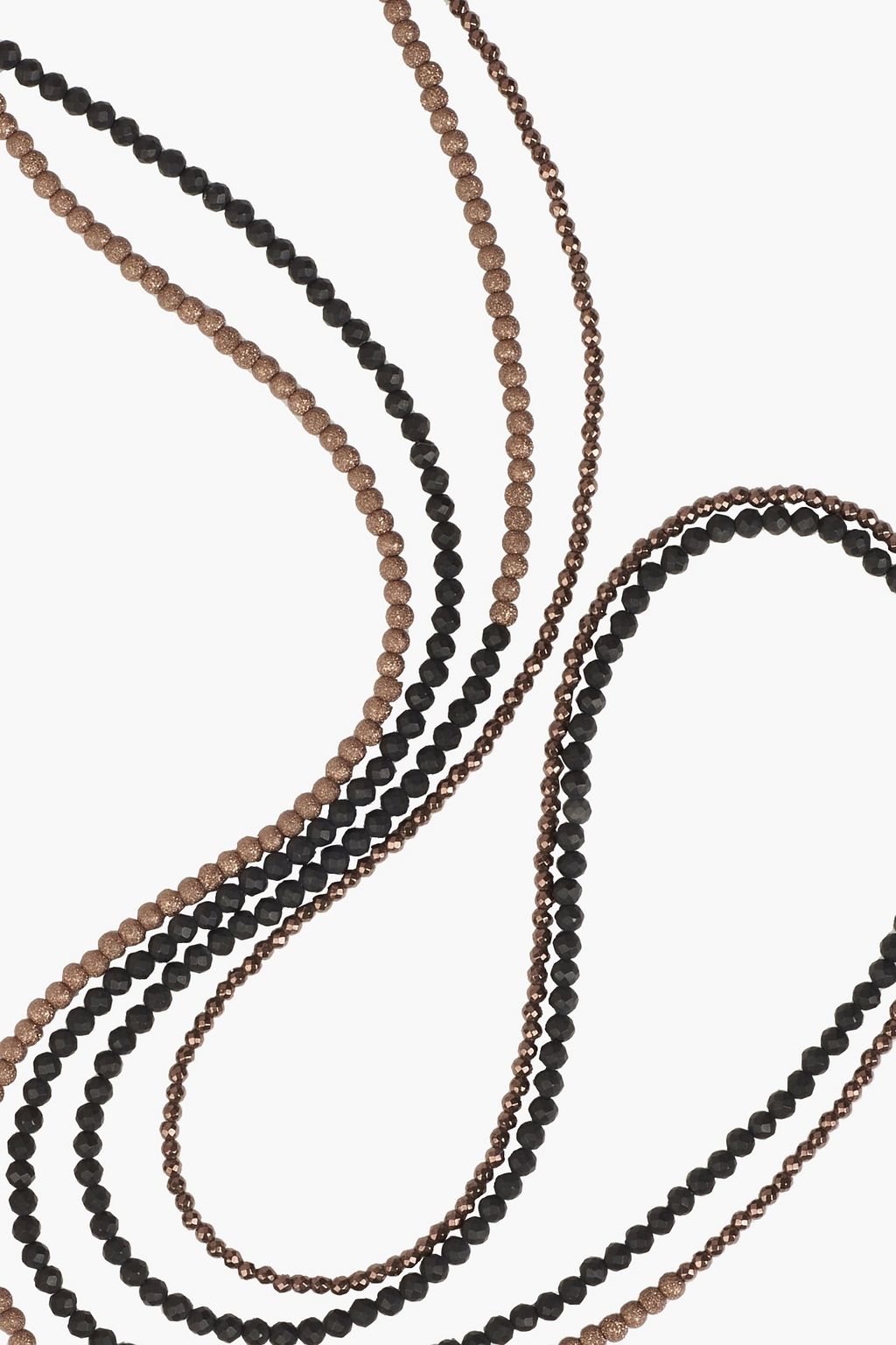 BRUNELLO CUCINELLI Gunmetal-tone beaded necklace