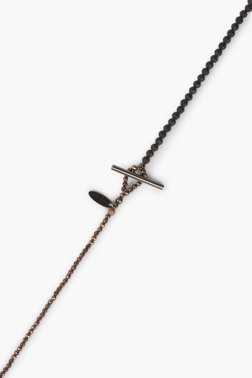 BRUNELLO CUCINELLI Gunmetal-tone beaded necklace