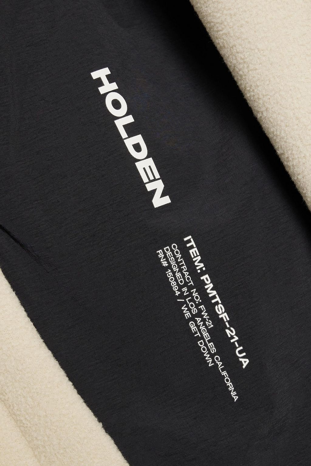 HOLDEN Printed shell-paneled fleece half-zip sweatshirt