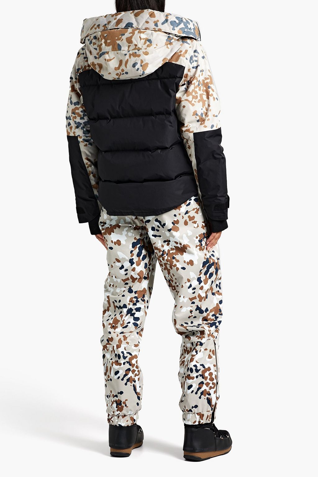 HOLDEN Quilted camouflage-print hooded down ski jacket