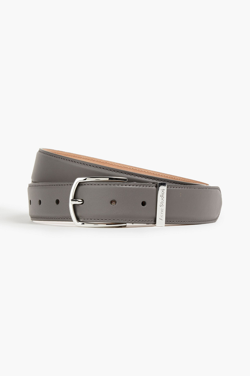 Acne Studios Leather Belt In Grey