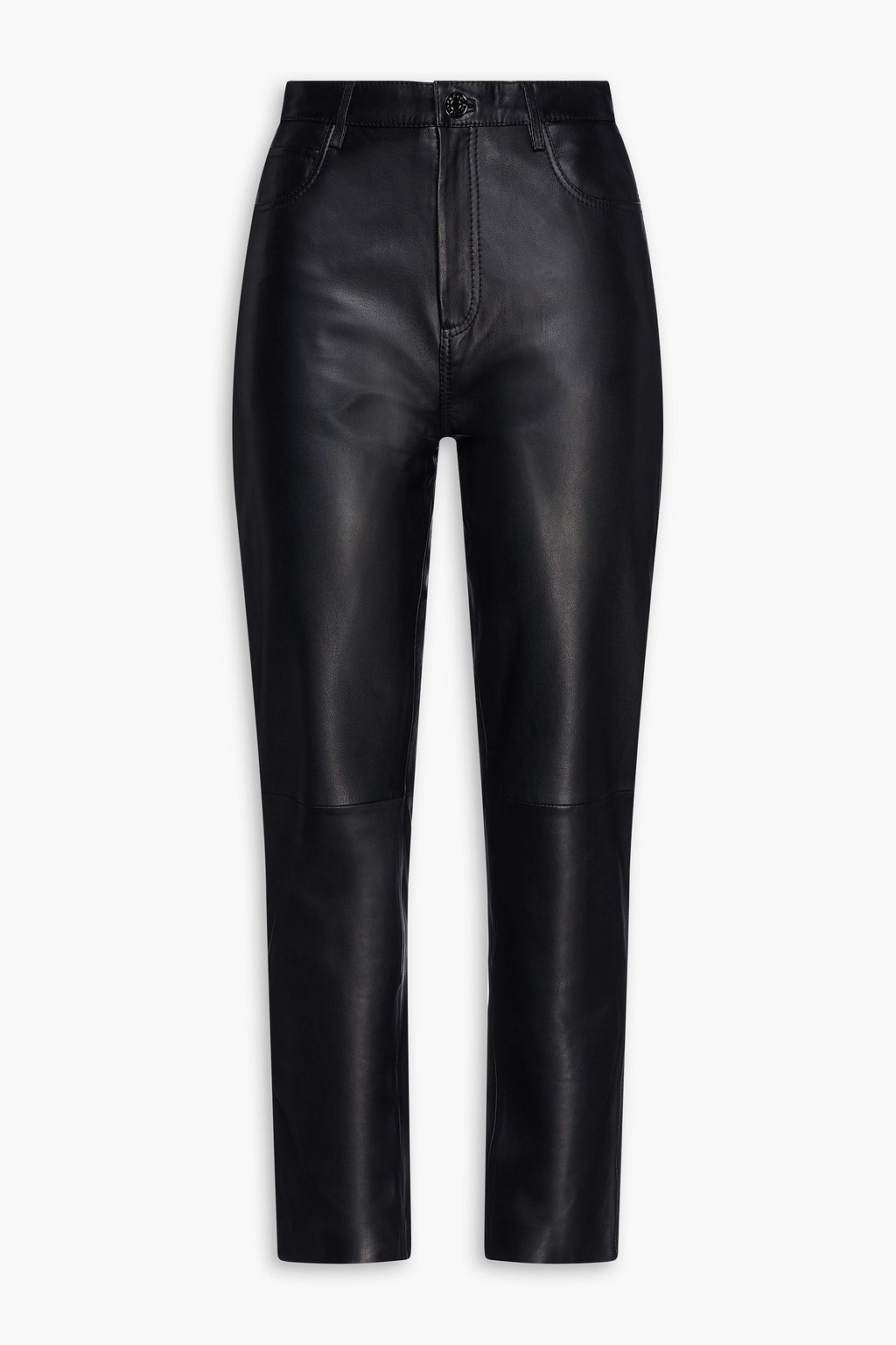 SANDRO Leath leather slim-leg pants | THE OUTNET