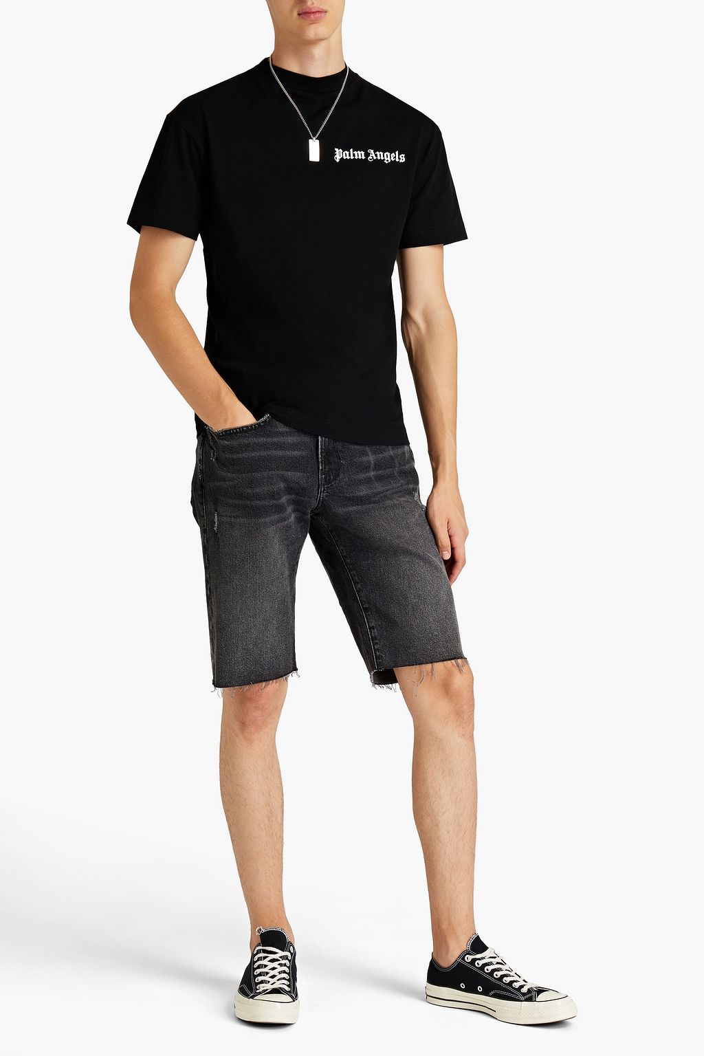 PALM ANGELS Printed cotton-jersey T-shirt