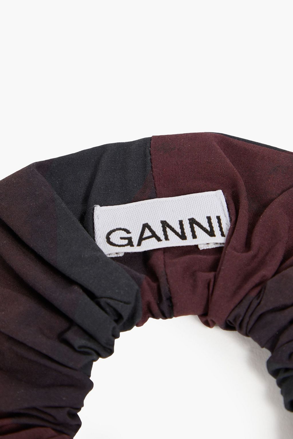 GANNI Printed organic cotton-poplin hair tie