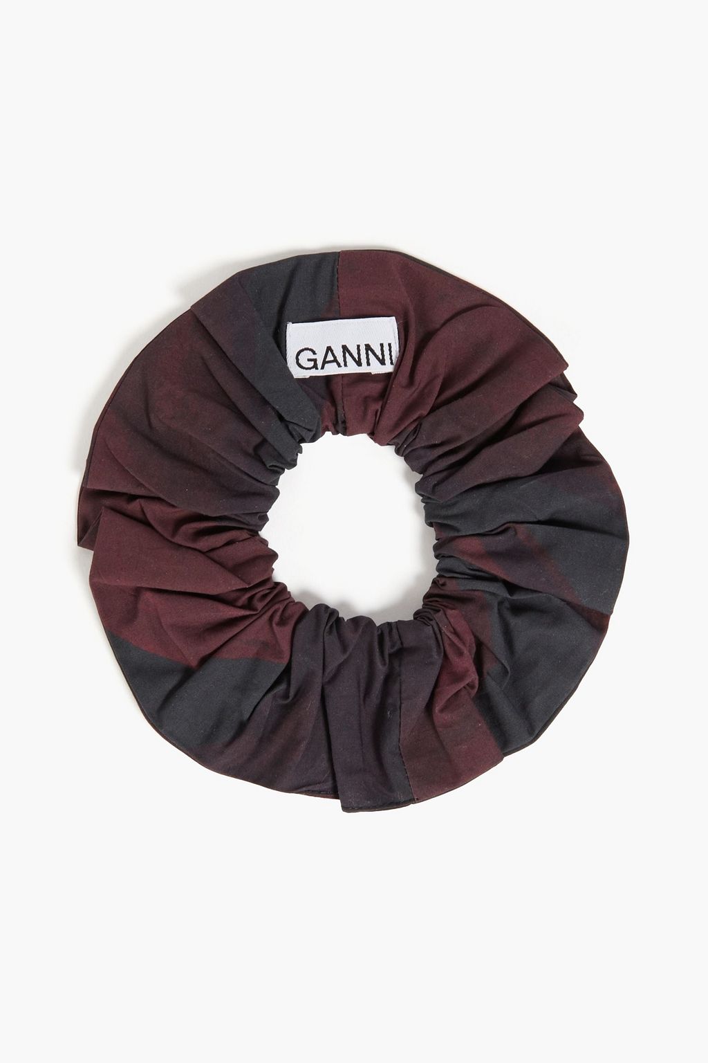 GANNI Printed organic cotton-poplin hair tie