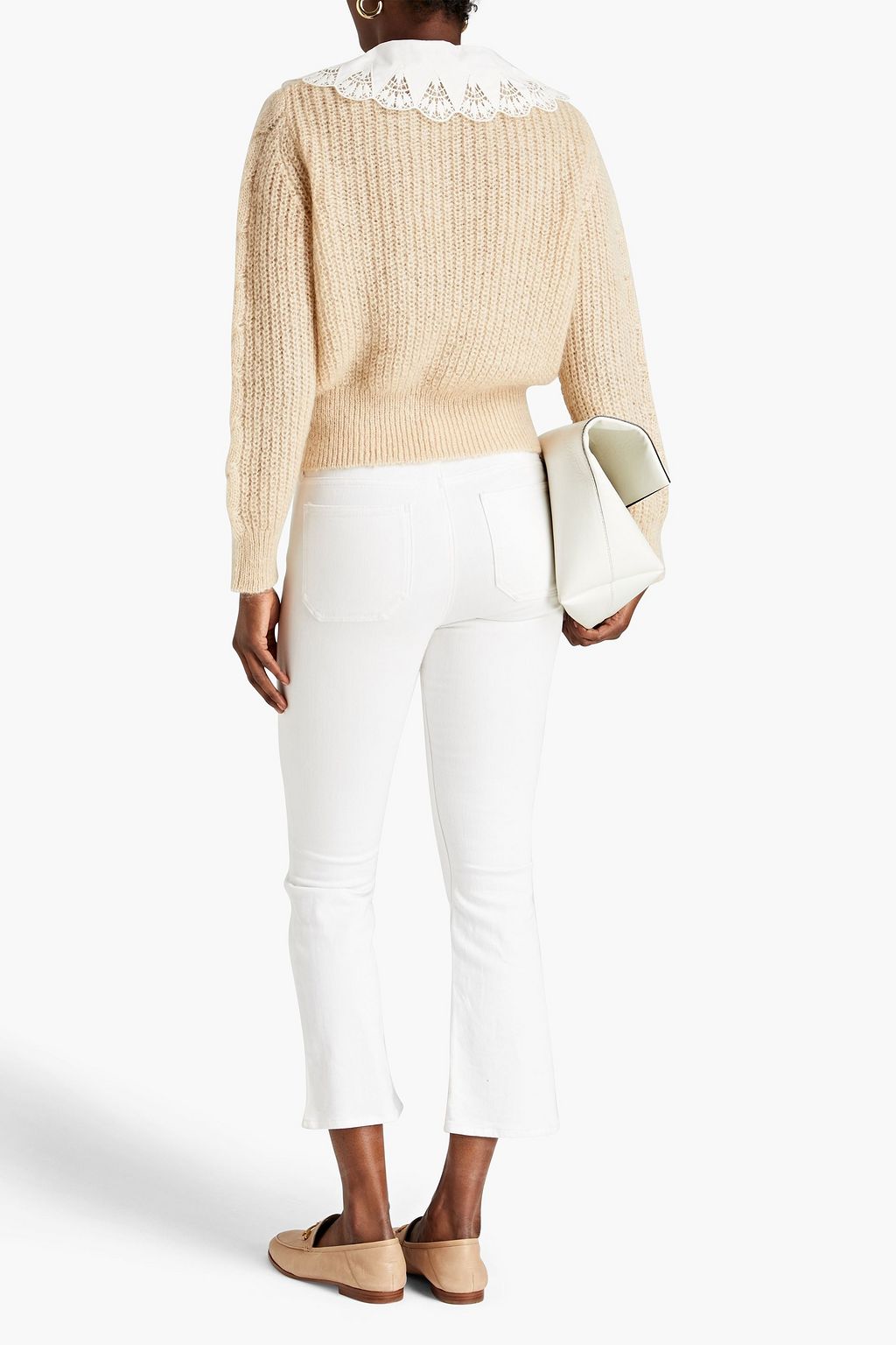 SANDRO Sivana ribbed mohair-blend sweater