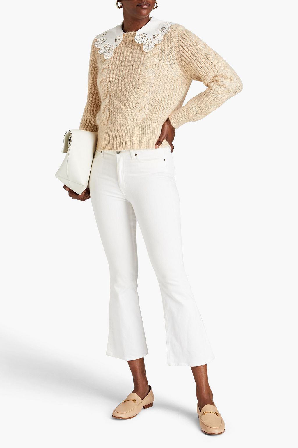 SANDRO Sivana ribbed mohair-blend sweater