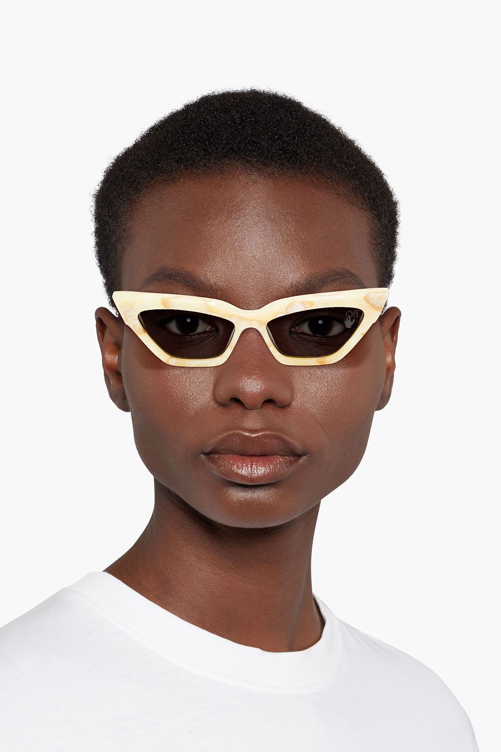 OFF-WHITE™ Cat-eye tortoiseshell acetate sunglasses