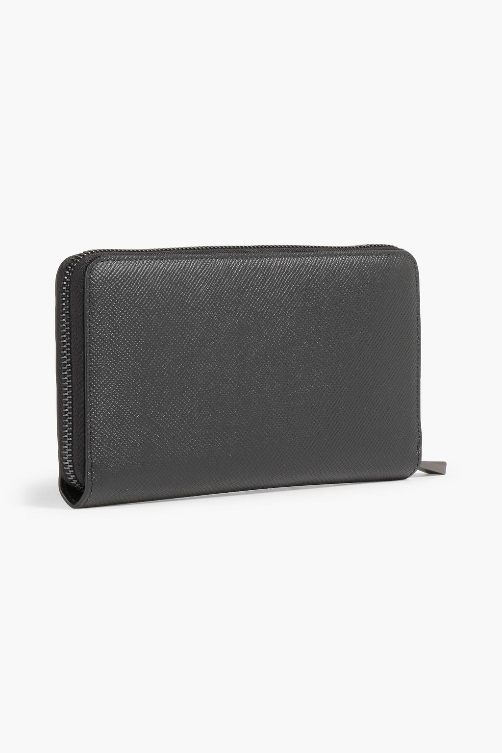 SERAPIAN Color-block textured-leather wallet