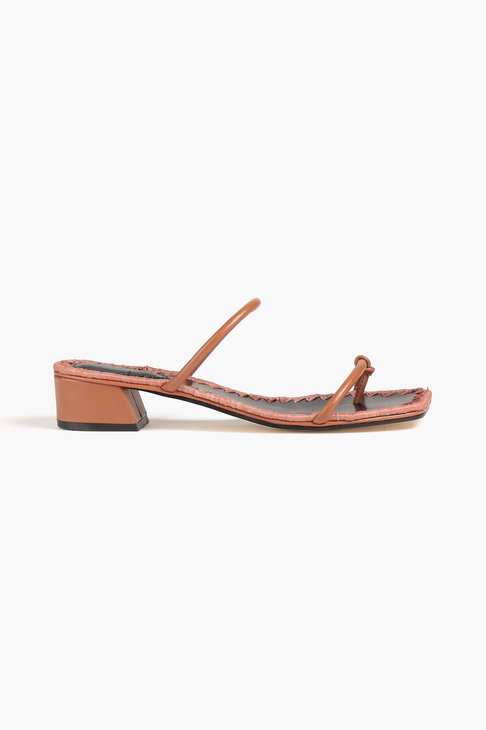 Mara & Mine Inez Leather Sandals In Brown