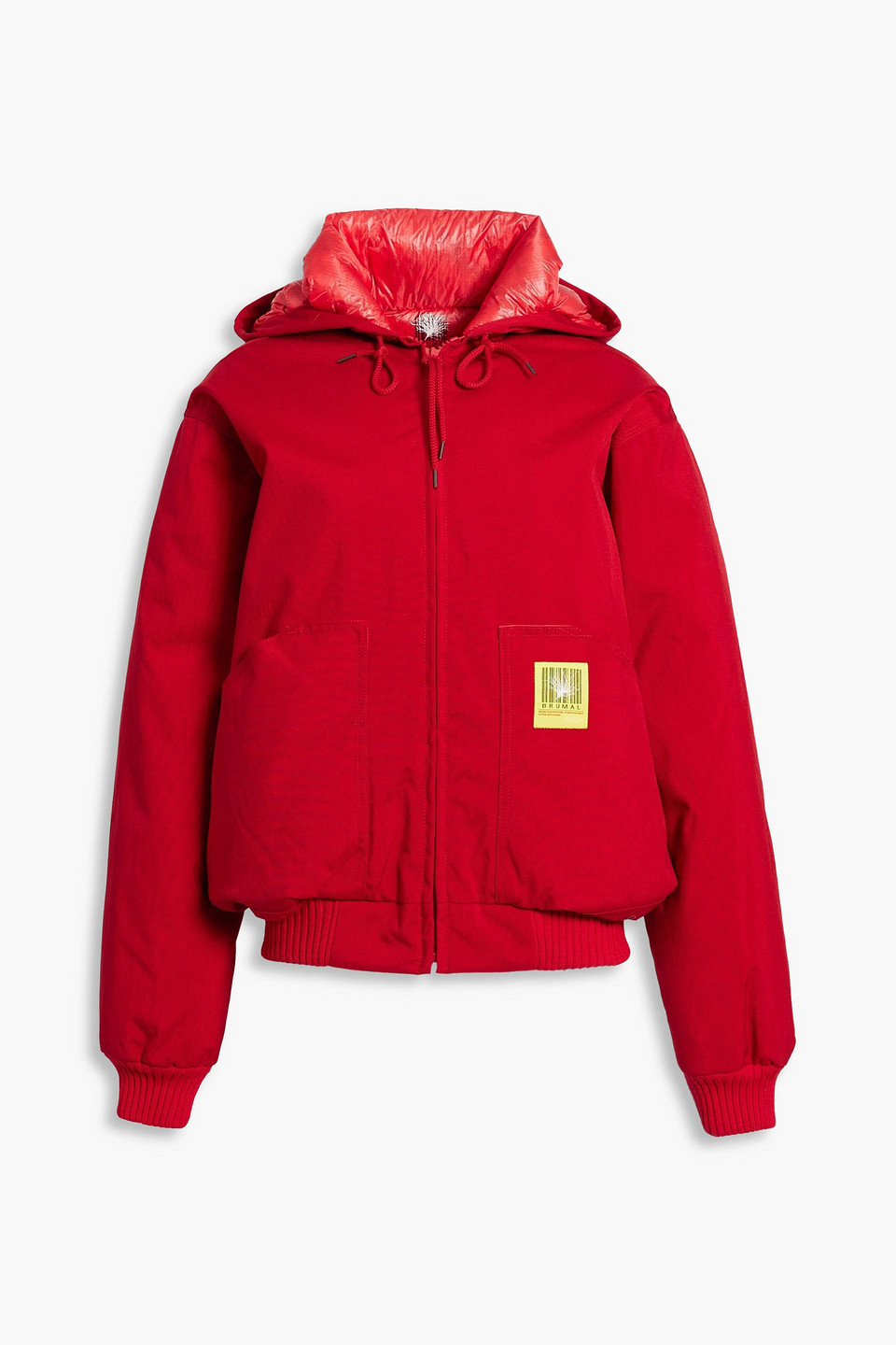 R13 X Brumal Canvas Hooded Down Jacket In Red ModeSens