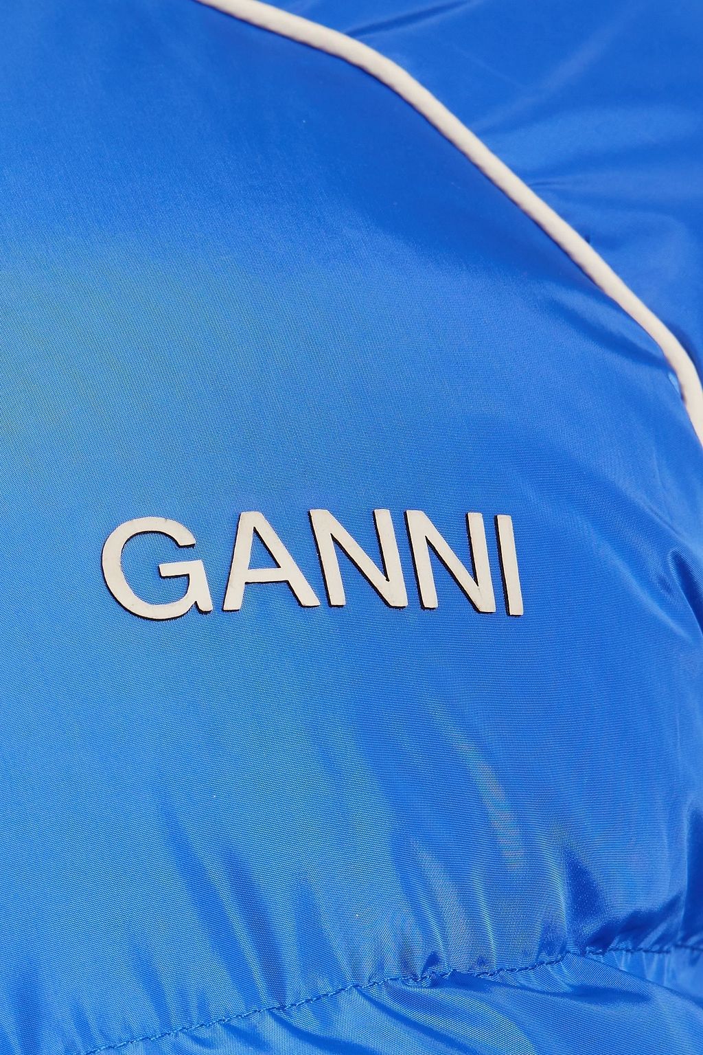 GANNI Appliquéd quilted shell jacket