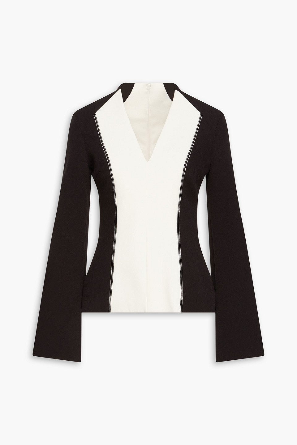 Safiyaa Tanisha Two-tone Crepe Top In Multi