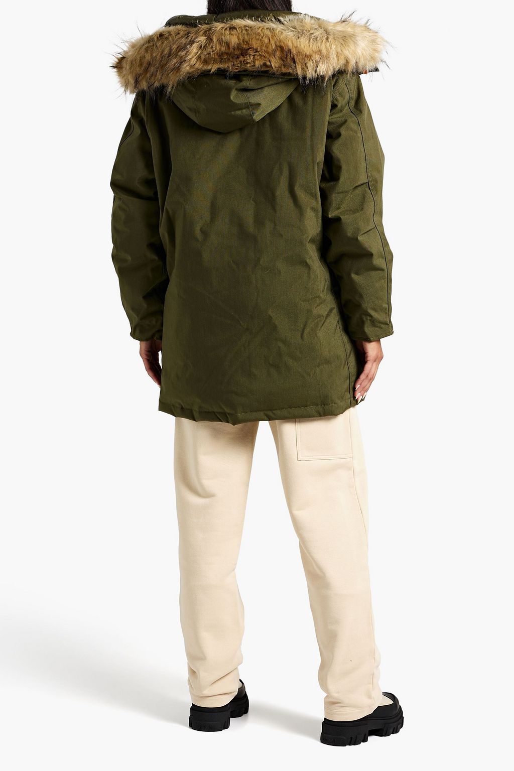BRUMAL Oversized shell hooded down parka