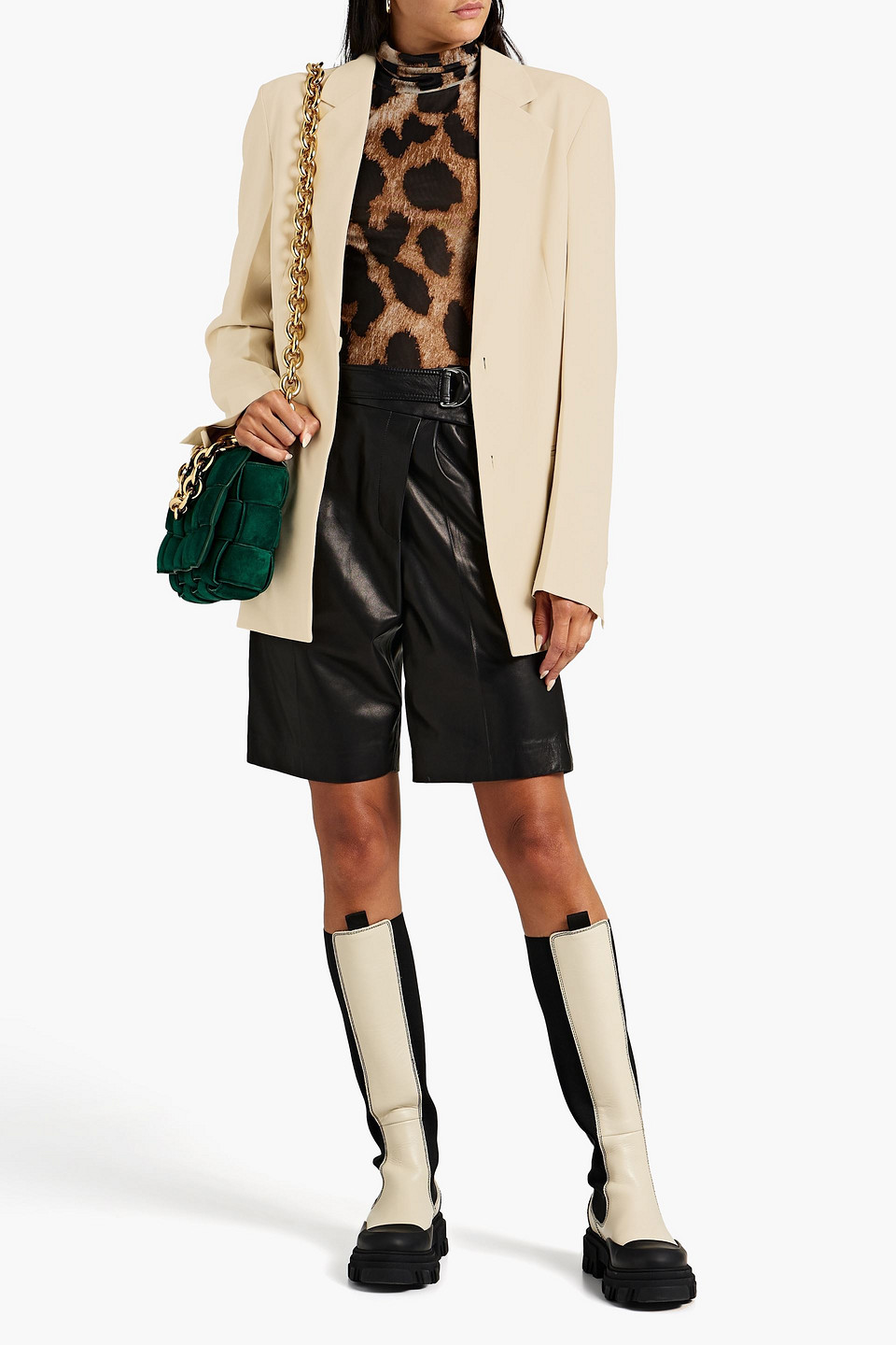 Bite Studios Wool Blazer In Beige