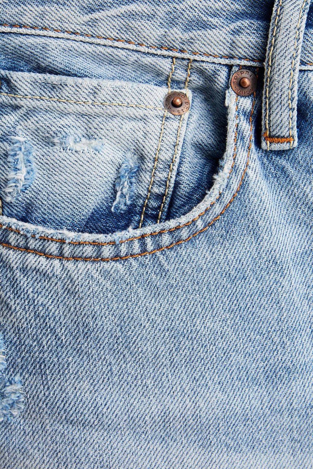 ACNE STUDIOS BLÅ KONST Distressed high-rise straight-leg jeans