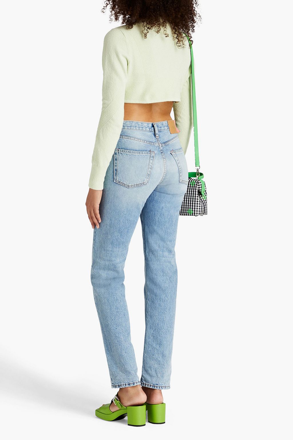 ACNE STUDIOS BLÅ KONST Distressed high-rise straight-leg jeans