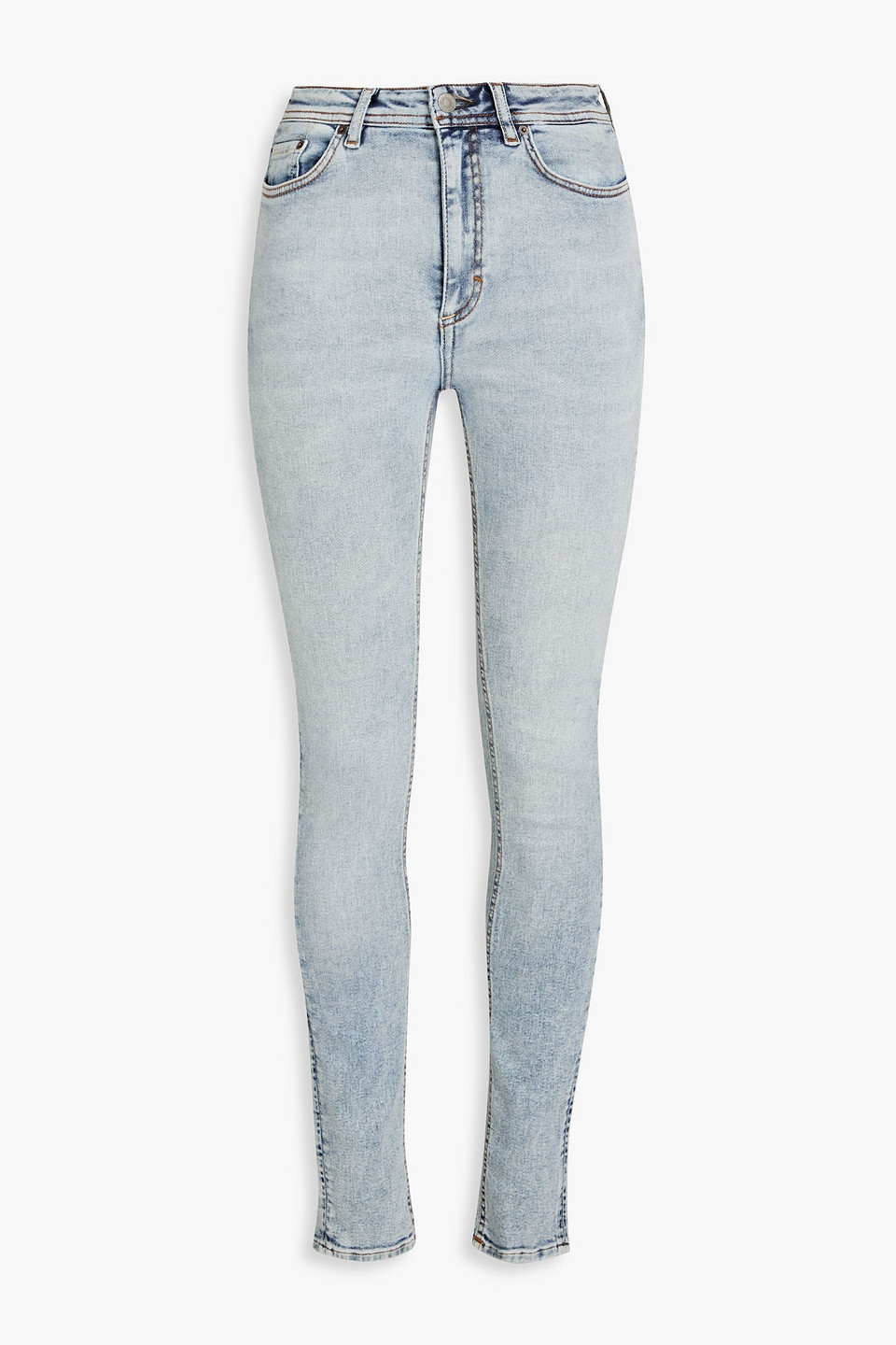 Acne Studios Peg High-rise Skinny Jeans In Light Denim