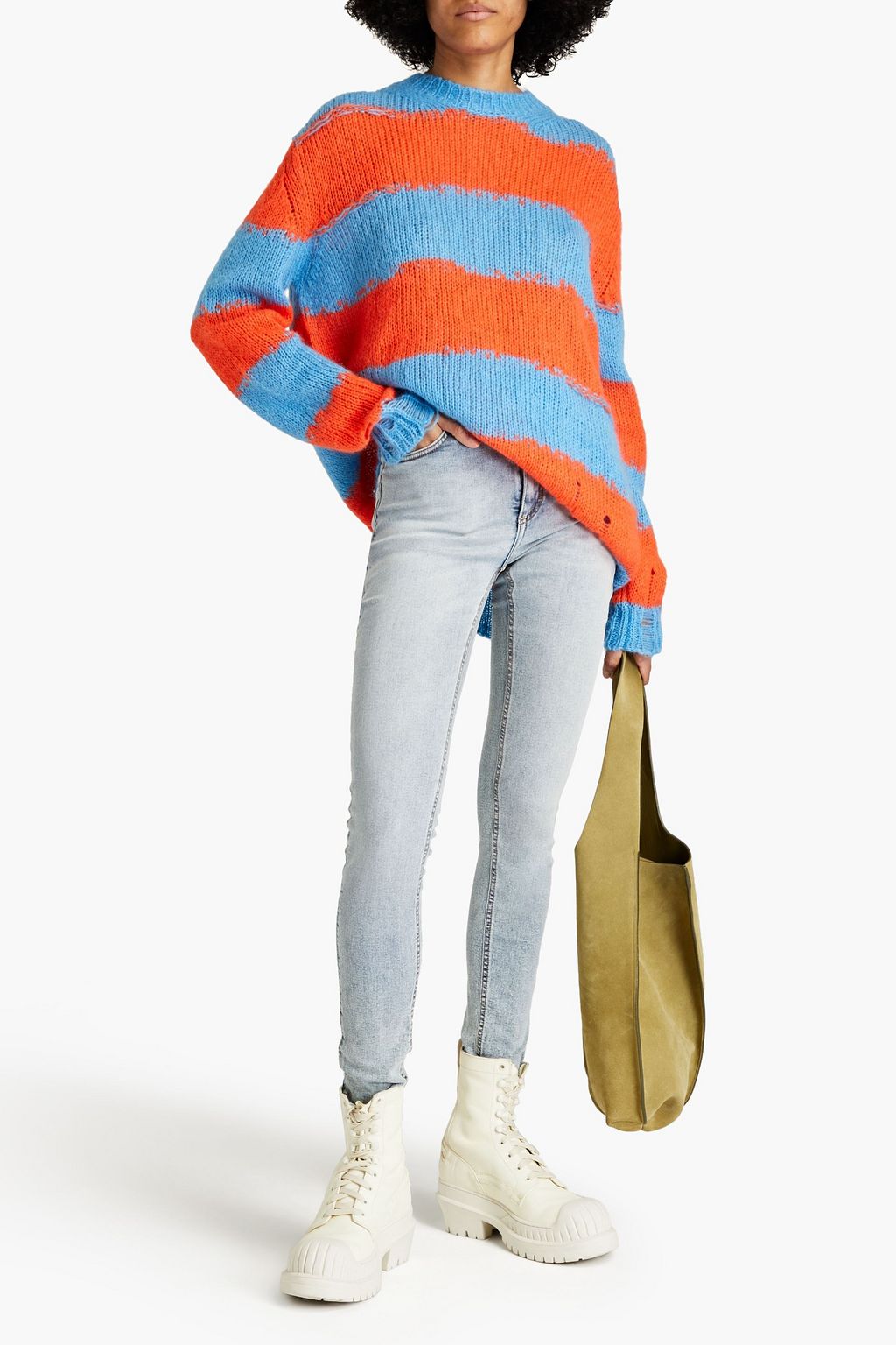 ACNE STUDIOS BLÅ KONST Peg halbhohe Skinny Jeans
