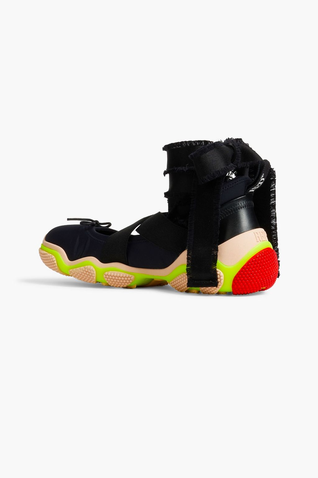 RED(V) Ballet satin-trimmed neoprene sneakers
